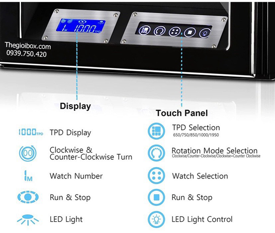 hướng dẫn cài đặt tủ đồng hồ cơ remote + màn hình cảm ứng