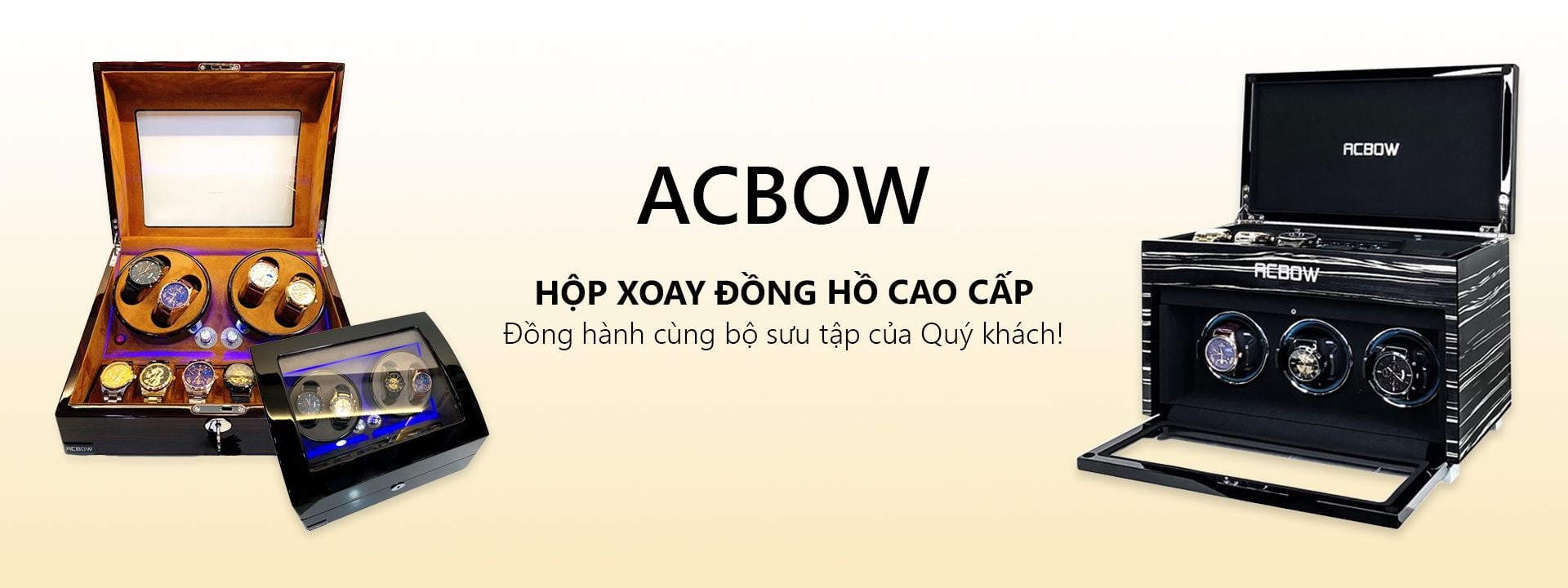 ACBOW - Hộp xoay đồng hồ cơ cao cấp