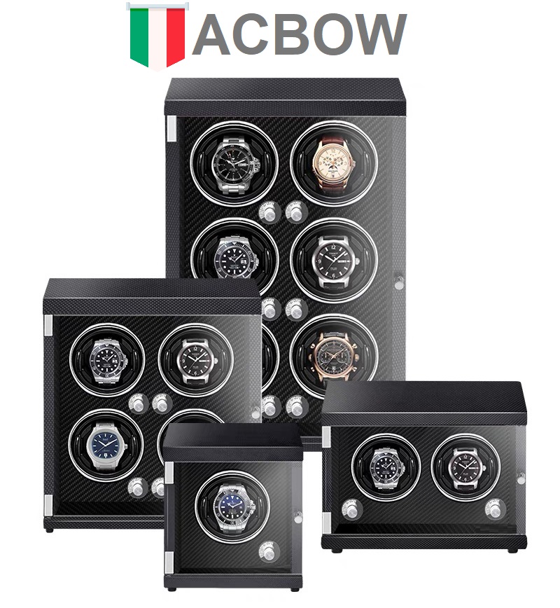 tủ hộp xoay đồng hồ cơ lên dây cót tự động quay ACBOW chính hãng cao cấp