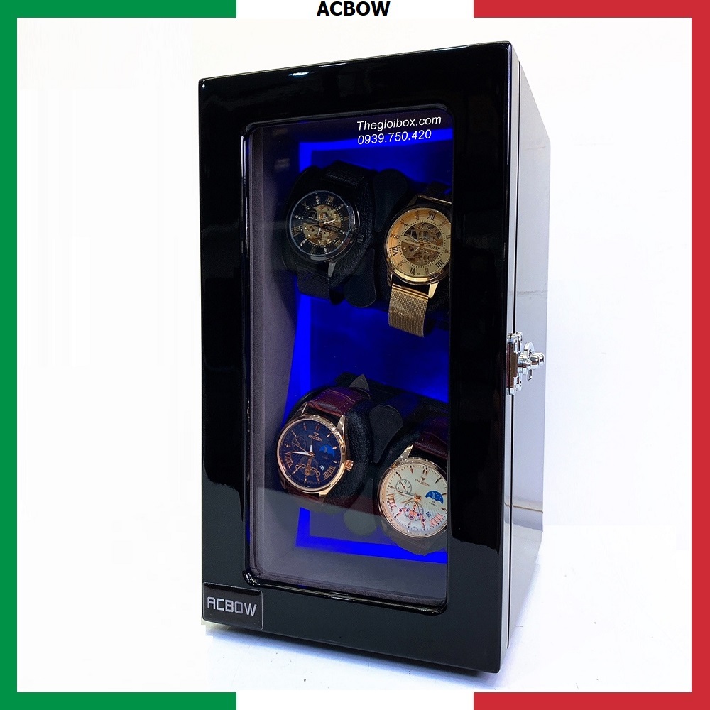 tủ xoay đồng hồ cơ nhỏ gọn 4 cái quay ACBOW chính hãng cao cấp