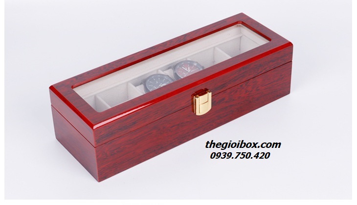 hộp đựng đồng hồ 6 chiếc bằng gỗ sang trọng đẹp giá rẻ