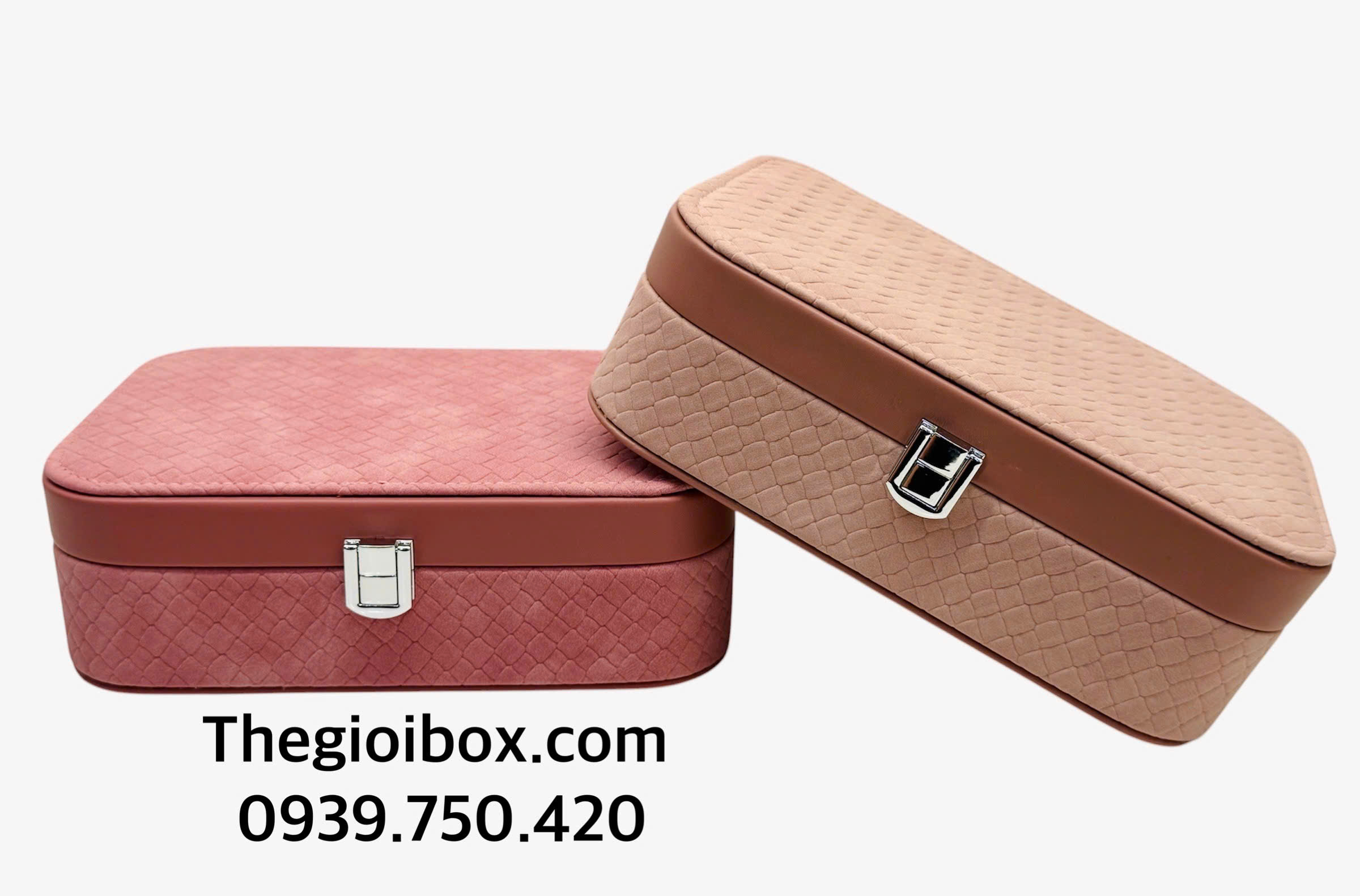 hộp đựng trang sức nữ trang vàng nhỏ gọn xinh xắn mang đi du lịch cao cấp giá rẻ