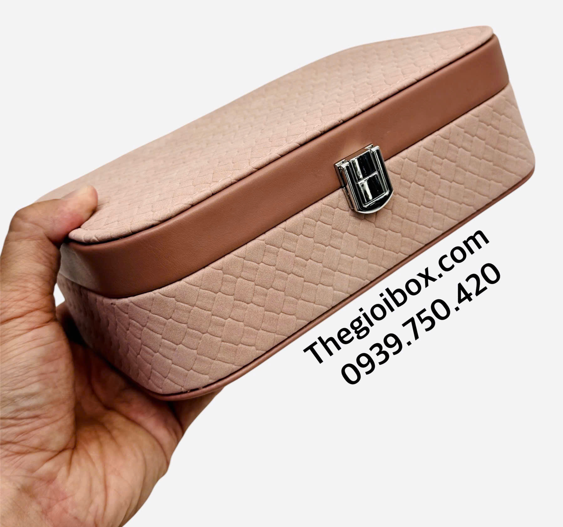 hộp đựng trang sức nữ trang vàng nhỏ gọn xinh xắn mang đi du lịch cao cấp giá rẻ