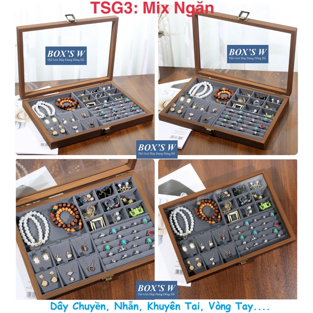 Vỏ Gỗ - Phụ Kiện Trang Sức Mix Ngăn - TSG3
