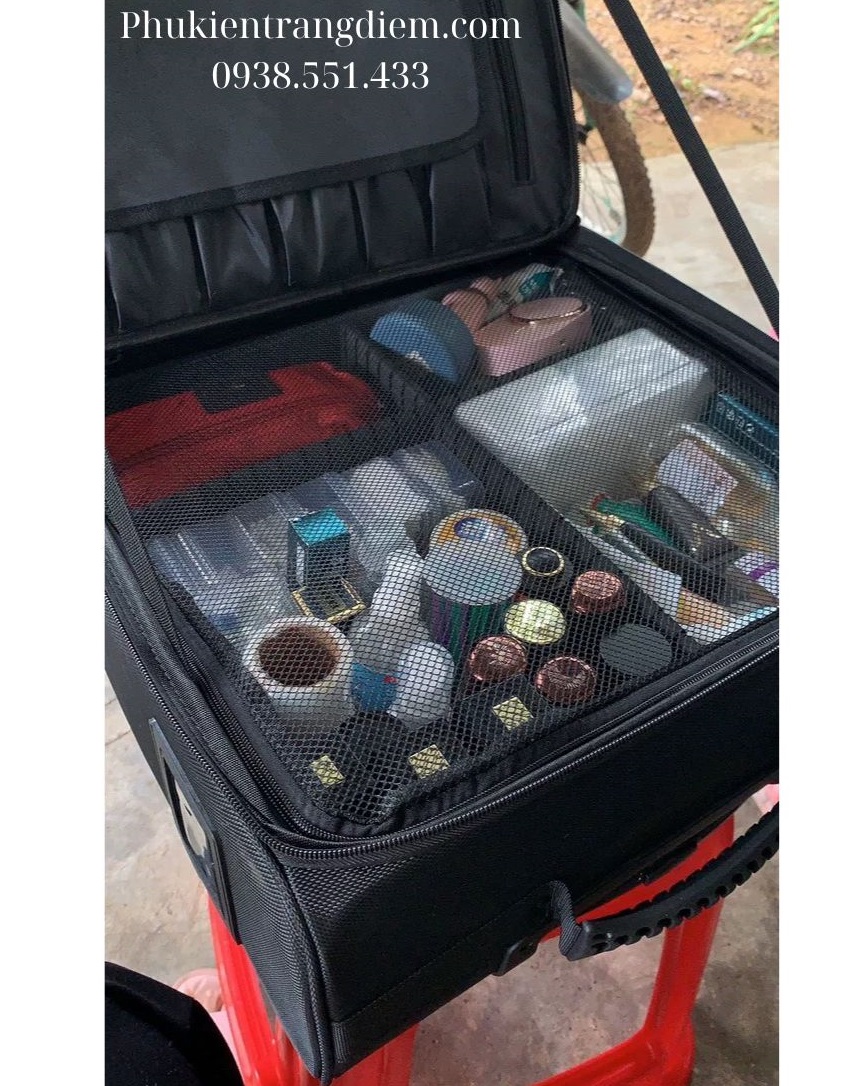 Cốp Trang Điểm Đựng Mỹ Phẩm Make Up Bằng Vải Để Vừa Xe Máy Cao Cấp