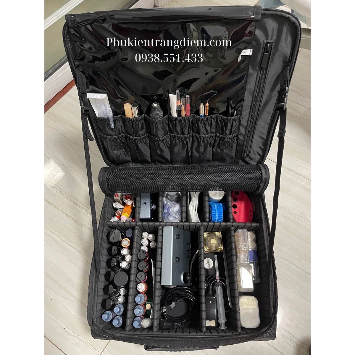 Cốp Trang Điểm Đựng Mỹ Phẩm Make Up Bằng Vải Để Vừa Xe Máy Cao Cấp