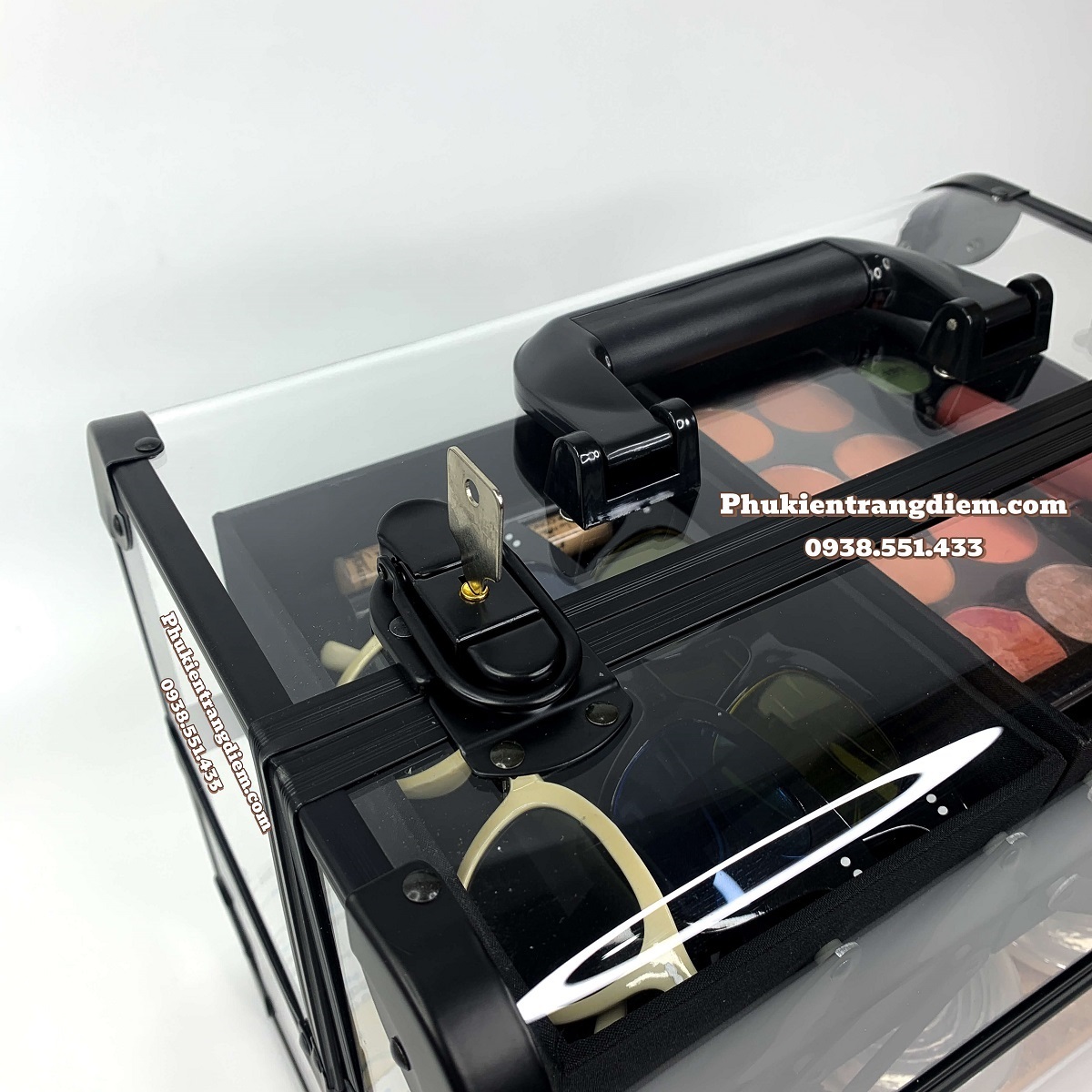 Cốp Trang Điểm Mini Trong Suốt Nhỏ Gọn Xinh Xắn