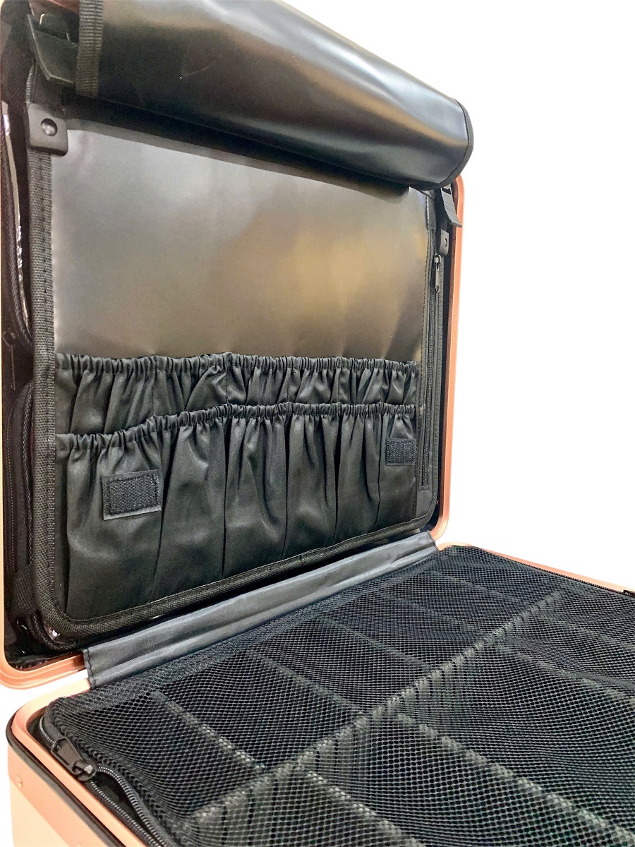 cốp vali kéo BOXSW makeup chuyên nghiệp vỏ cứng khóa số kèm nhiều túi trong để vừa xe máy