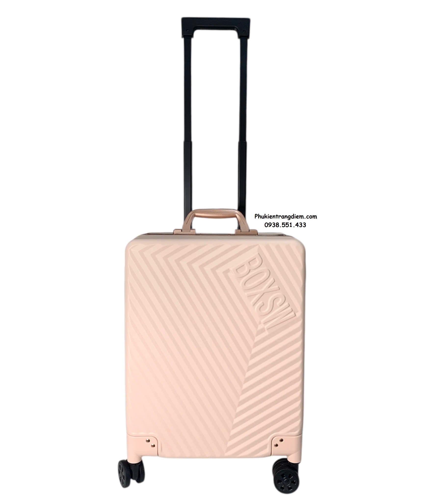 cốp vali kéo BOXSW makeup chuyên nghiệp vỏ cứng khóa số kèm nhiều túi trong để vừa xe máy