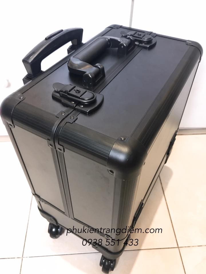 cốp vali kéo trang điểm chuyên nghiệp nhiều ngăn phân loại khung cứng cao cấp