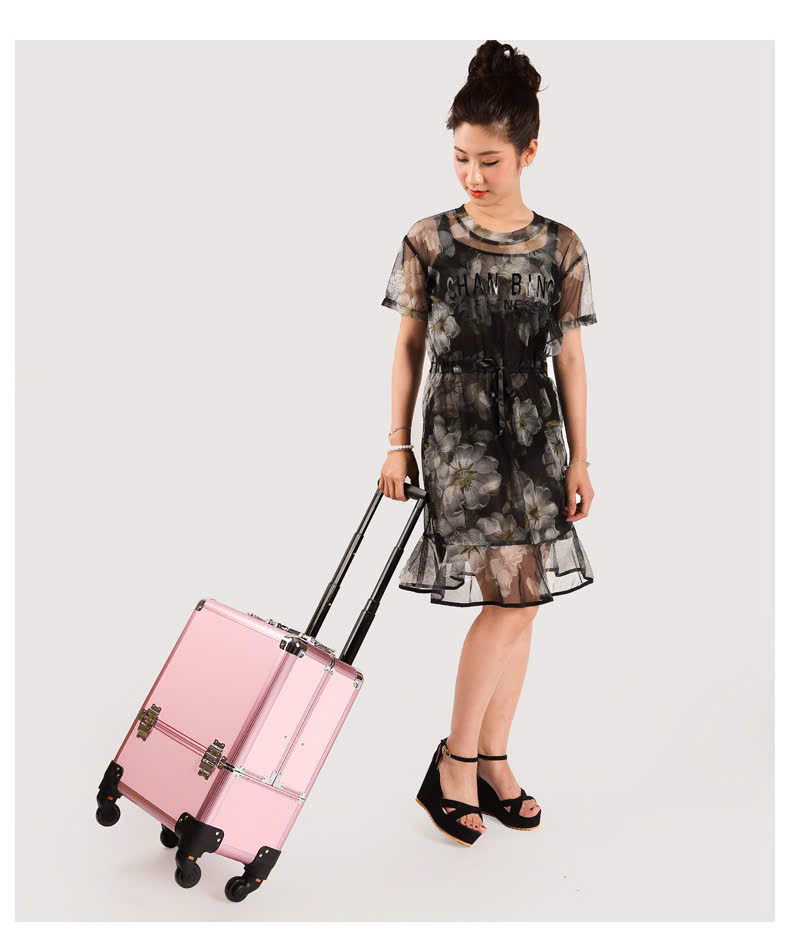 cốp vali kéo đựng đồ trang điểm chuyên nghiệp cao cấp