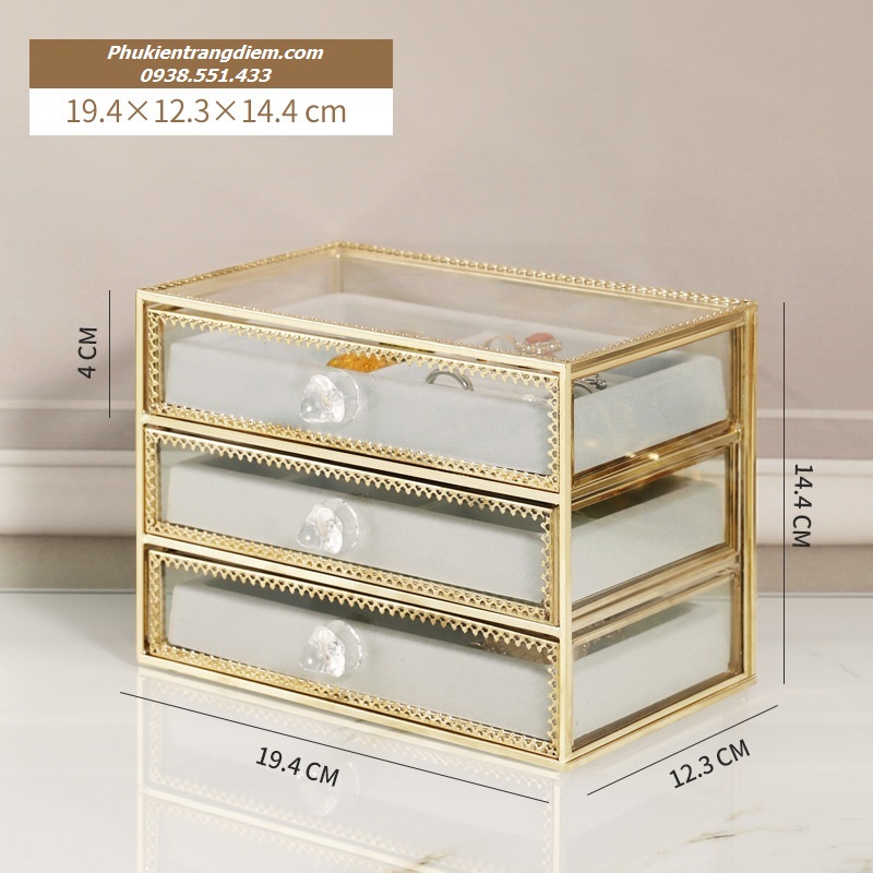 hộp đựng trang sức nữ trang vàng phụ kiện sang trọng giá rẻ