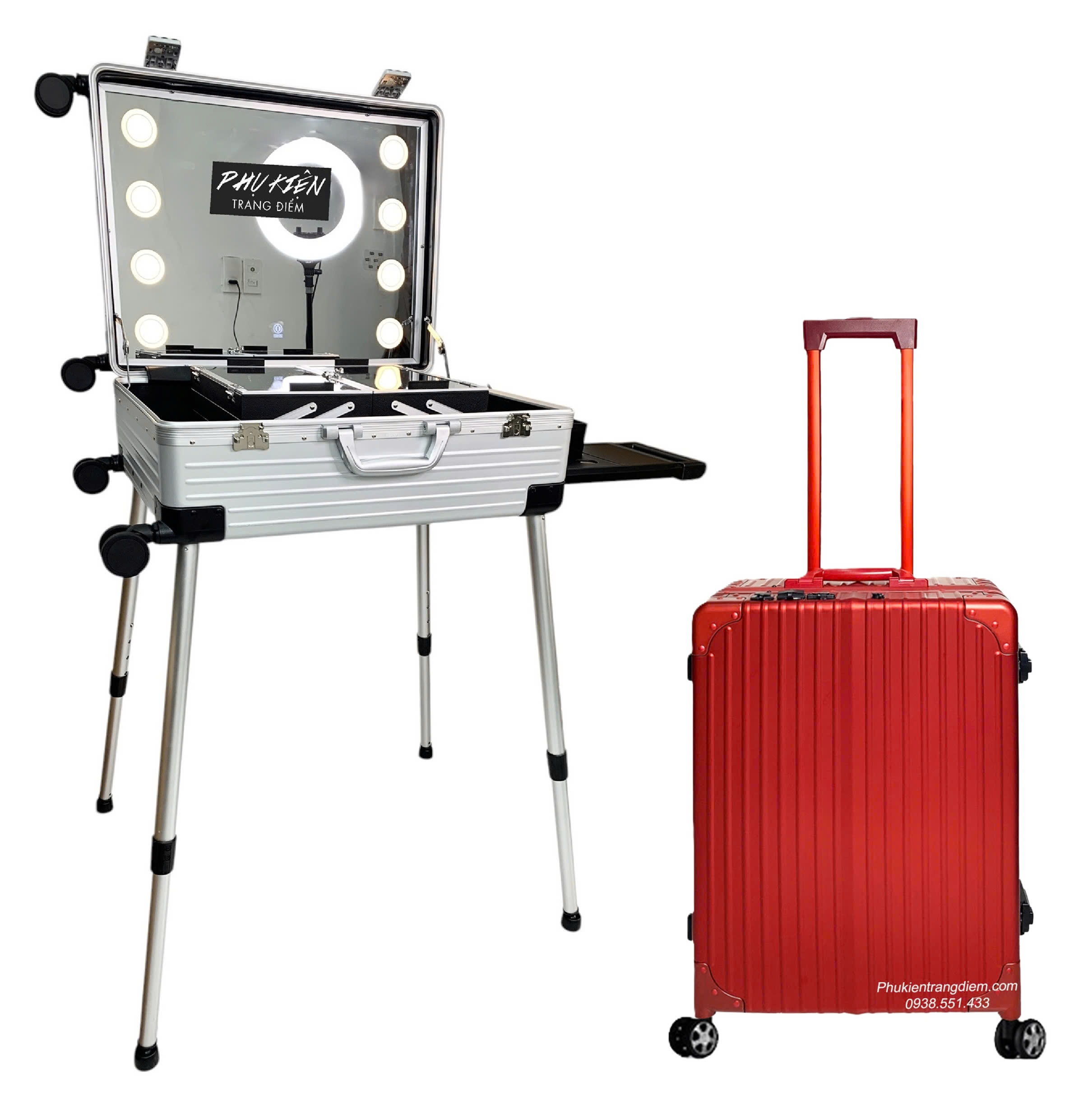 cốp thùng đựng đồ trang điểm mỹ phẩm cá nhân, chuyên nghiệp cao cấp